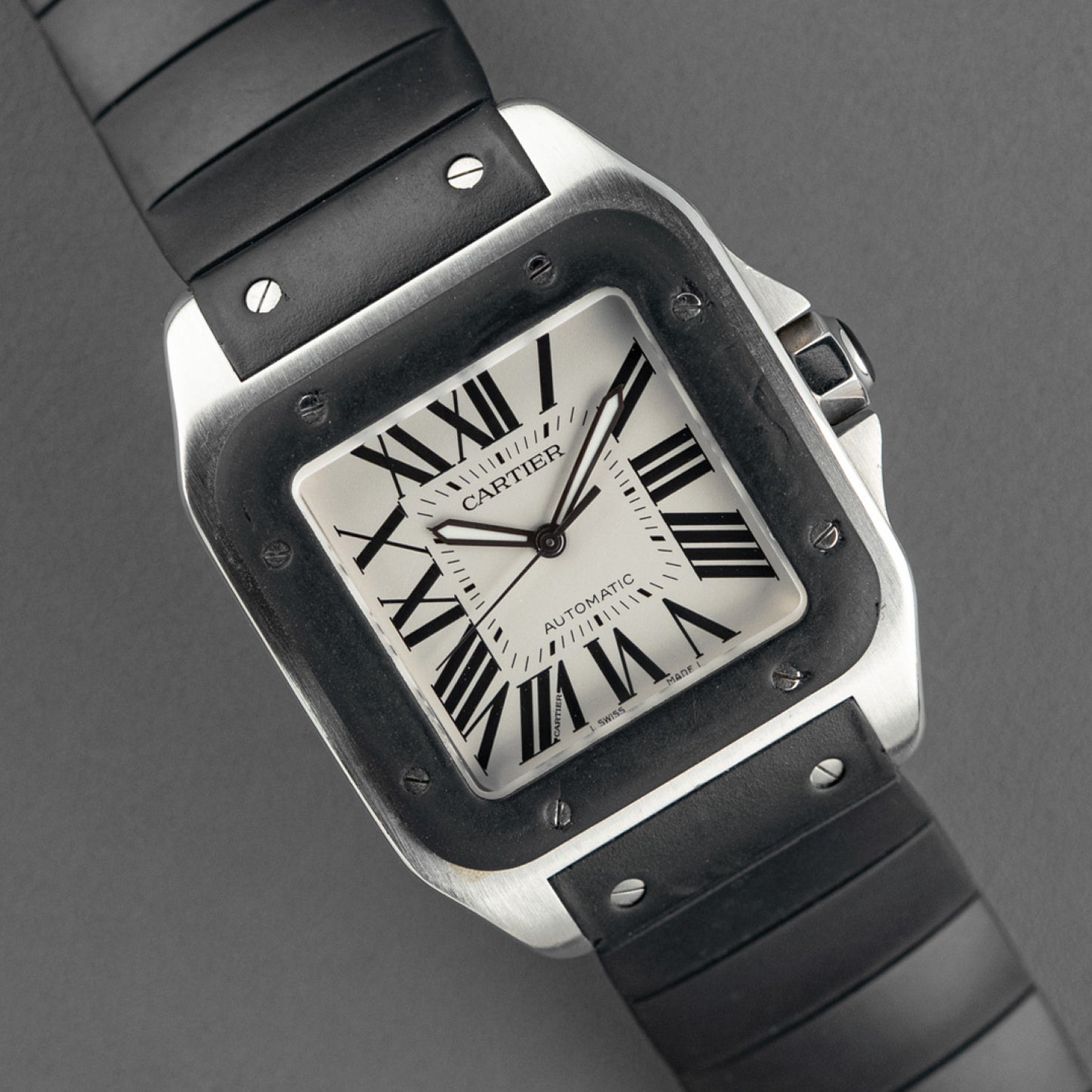 Cartier Santos 100XL Automatic Steel Black Bezel 41mm
