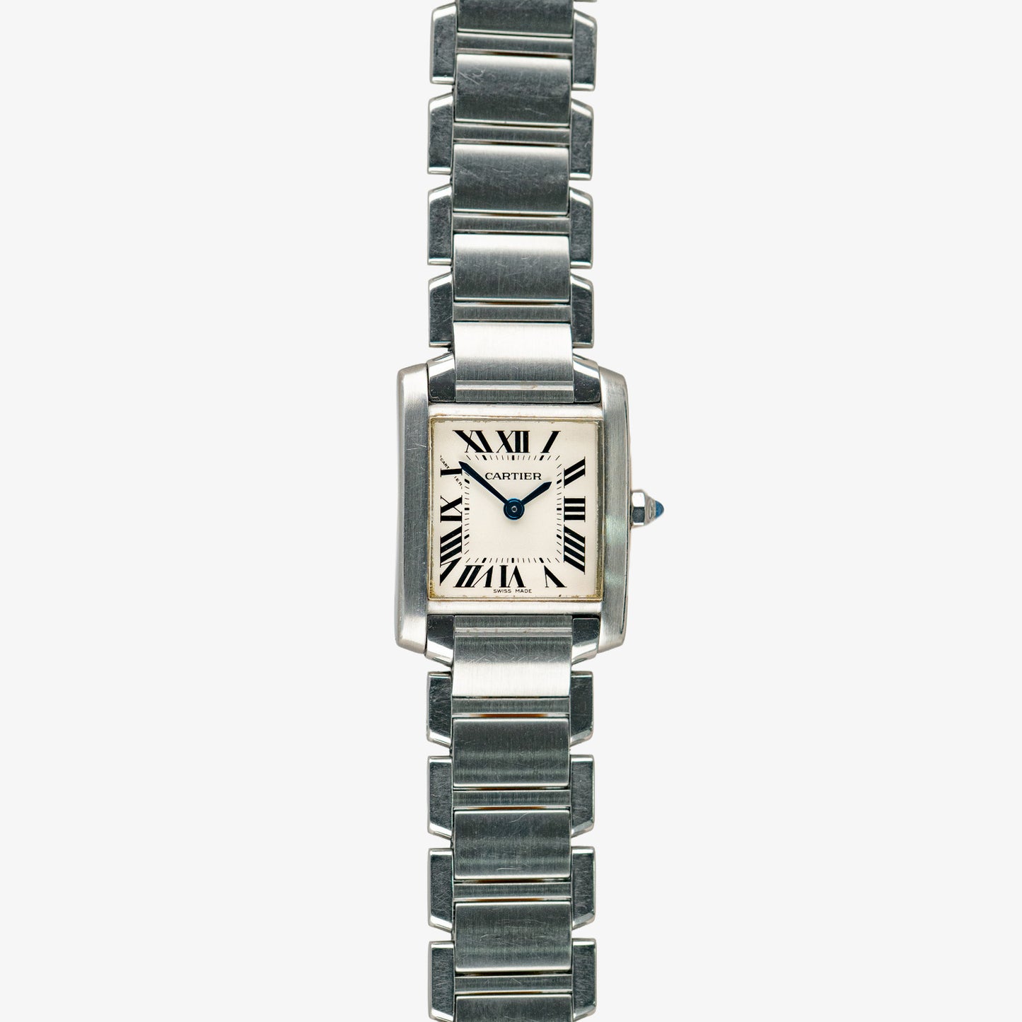 Cartier Tank Française Quartz Steel Silver Dial 20mm