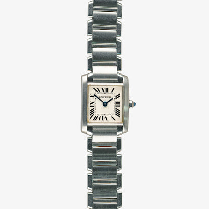 Cartier Tank Française Quartz Steel Silver Dial 20mm
