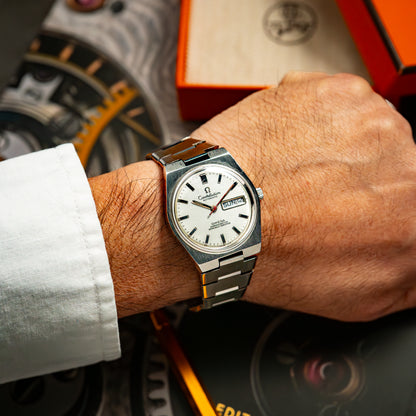 Omega Date Vintage Automatic Steel Silver Dial 35mm