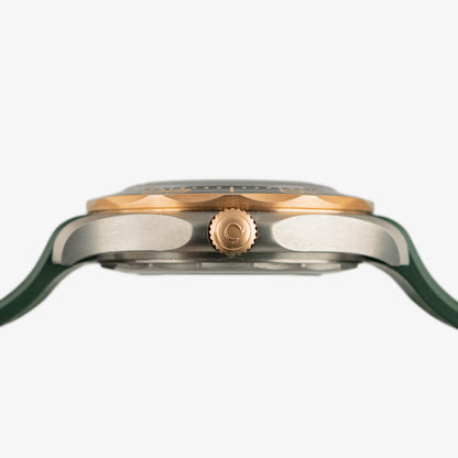 Omega Seamaster Diver 300M Green Sedna Gold Bezel 42mm