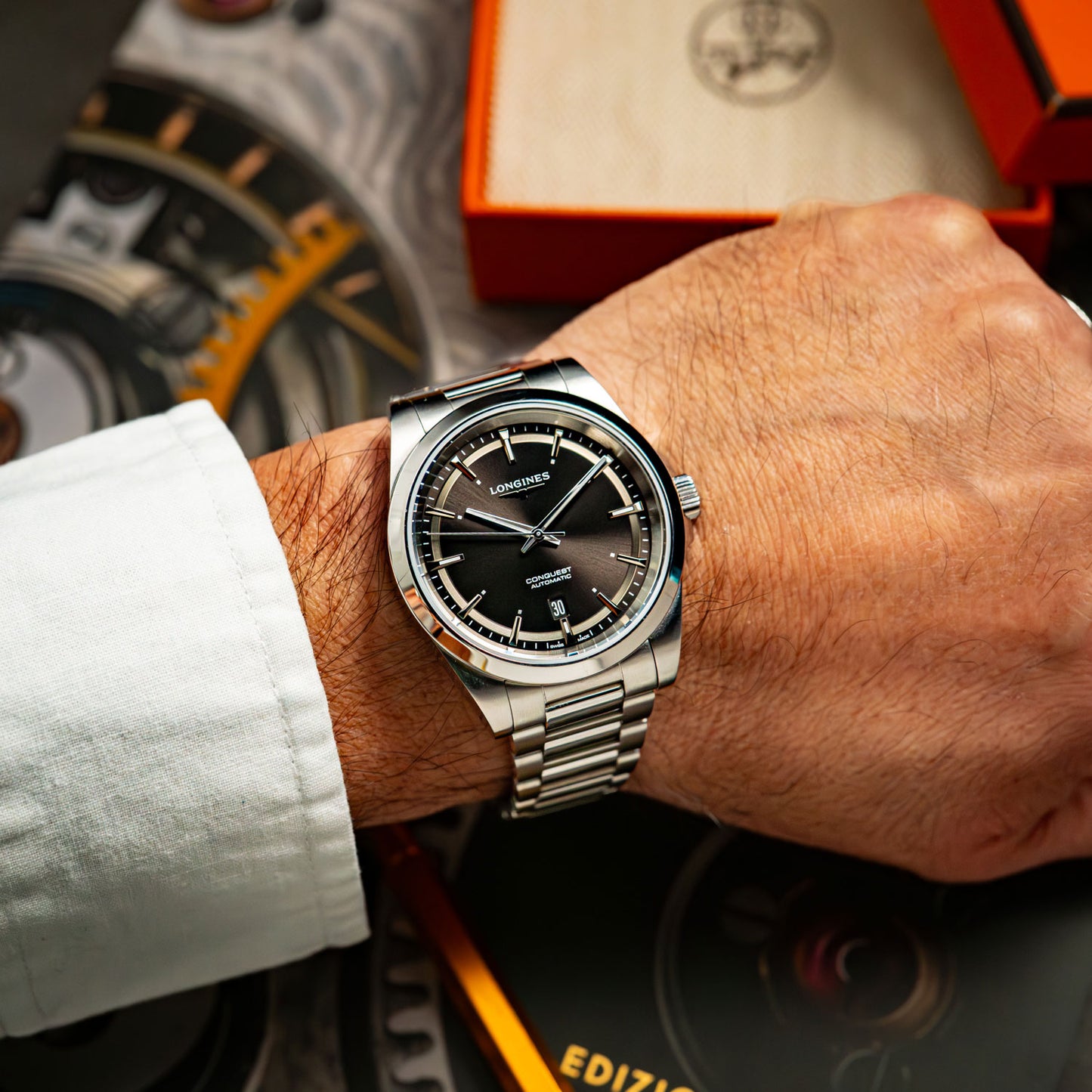 Longines Conquest Automatic Black Dial Steel 41mm