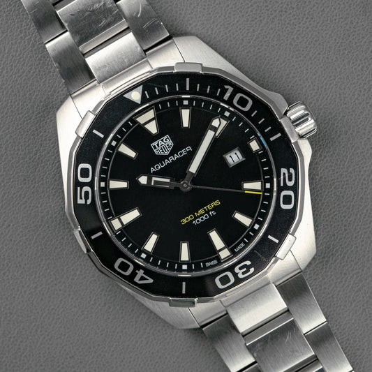 TAG Heuer Aquaracer Quartz Black Dial Steel 43mm