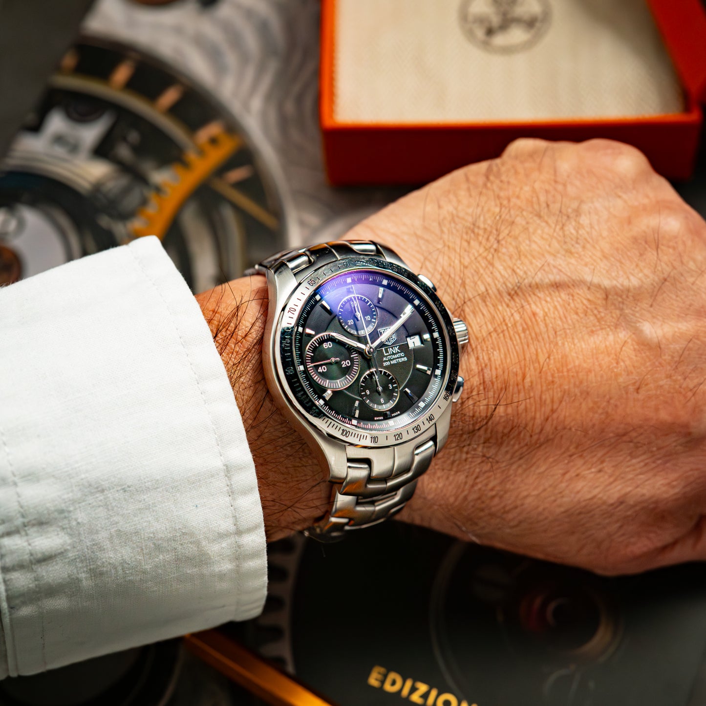 TAG Heuer Link Automatic Chronograph Black Dial 42mm