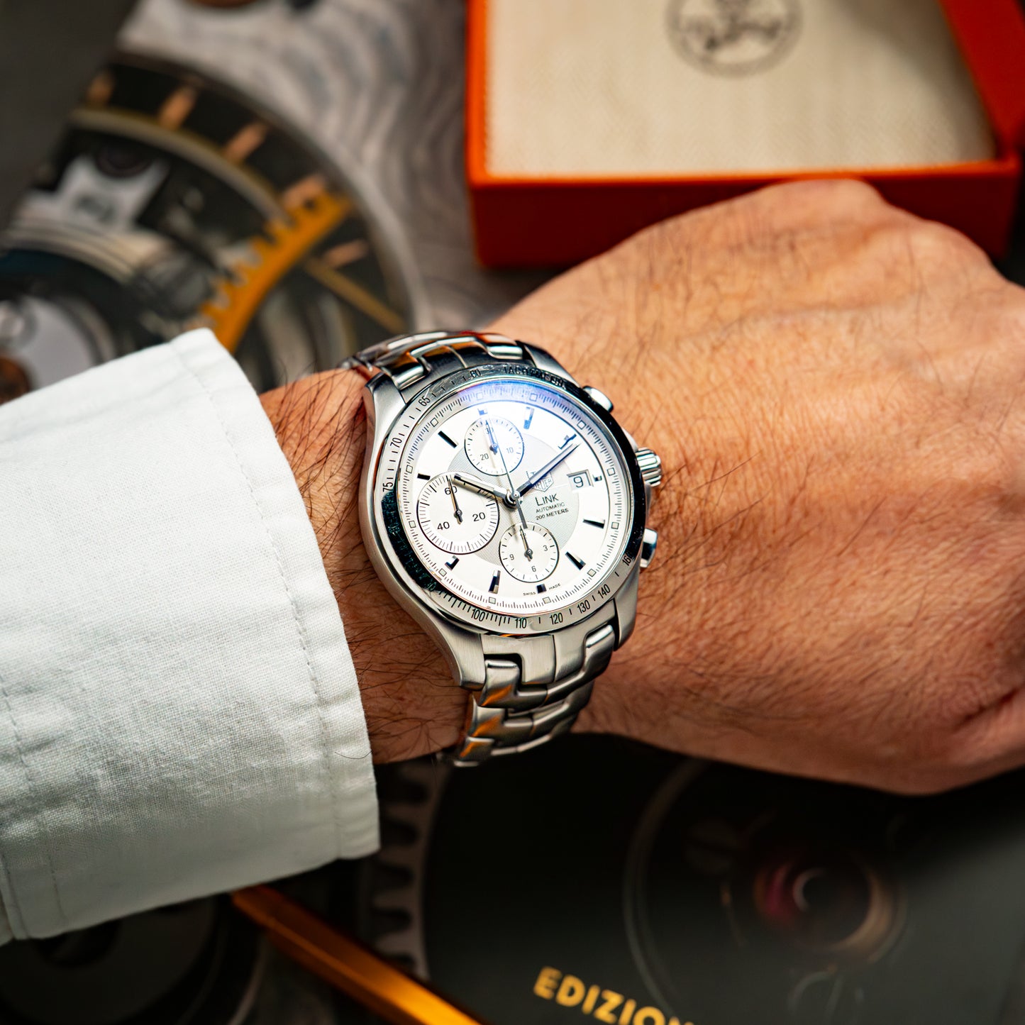 TAG Heuer Link Automatic Chronograph White Dial 42mm
