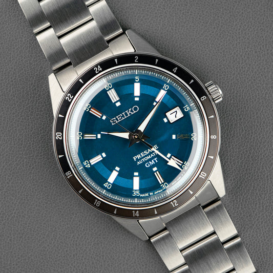 Seiko Presage GMT Automatic Blue Dial 40.5mm