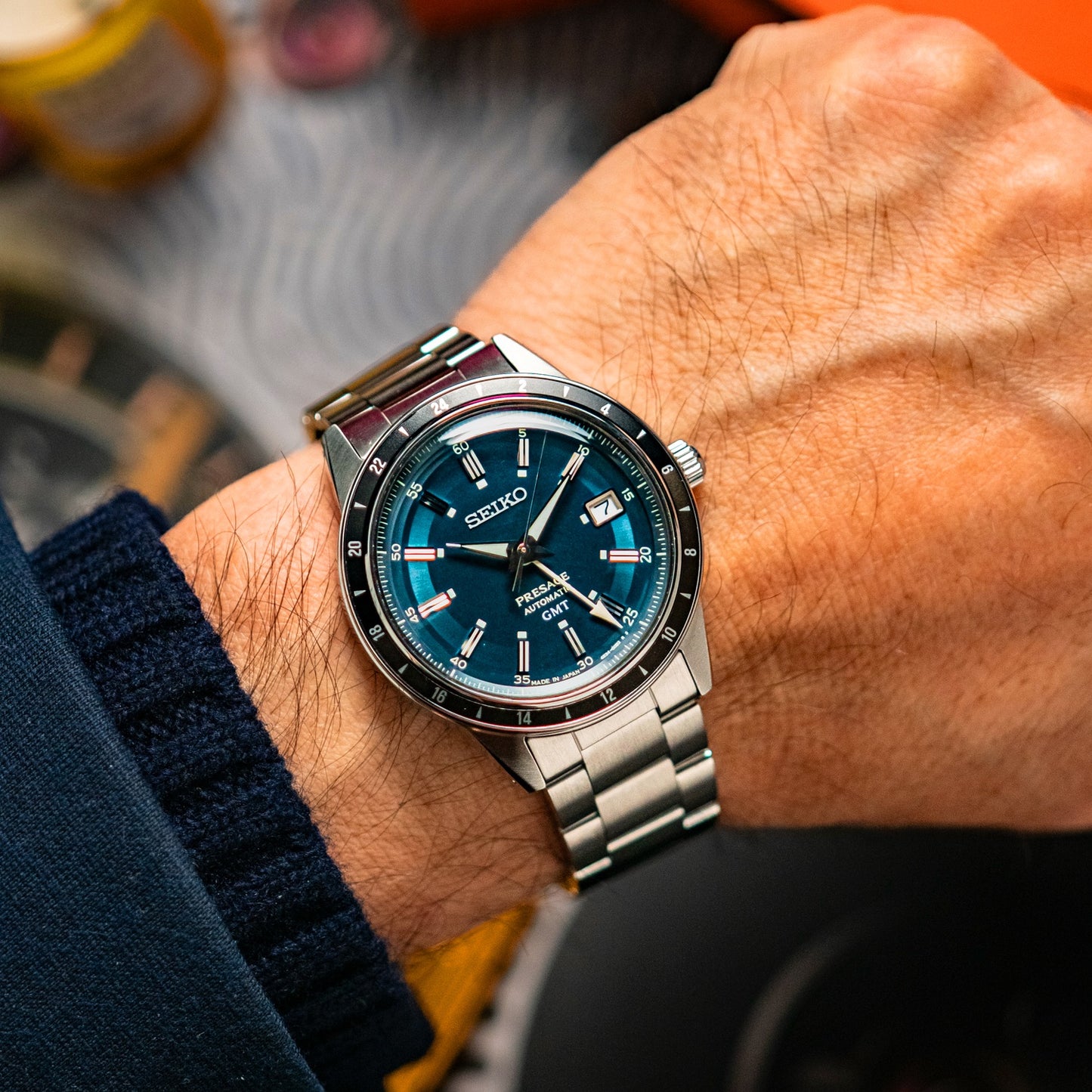 Seiko Presage GMT Automatic Blue Dial 40.5mm