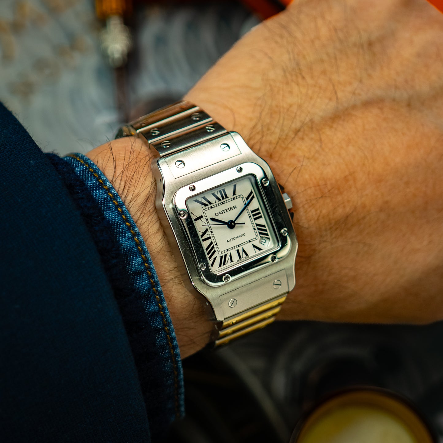 Cartier Santos Galbée M Automatic Steel White Dial 29mm