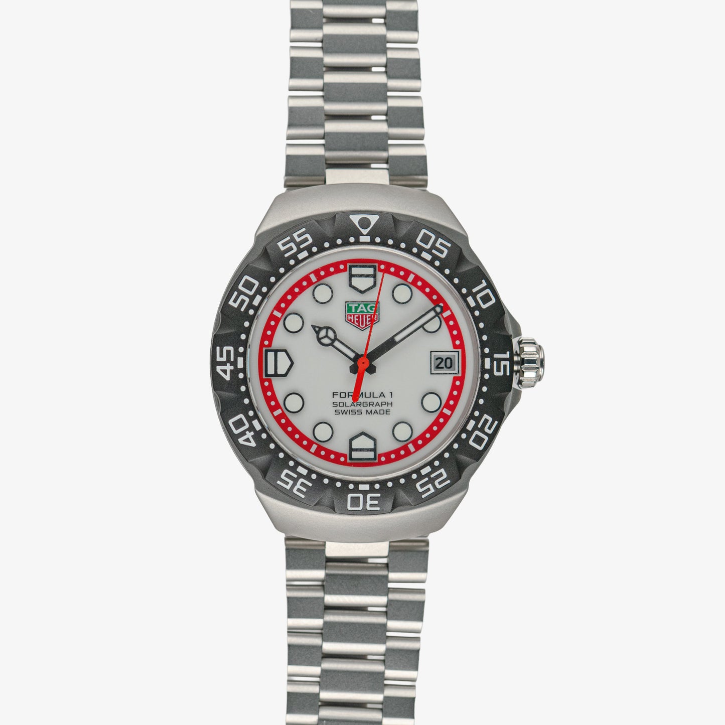 TAG Heuer Formula 1 Solargraph Quartz White Red 38mm