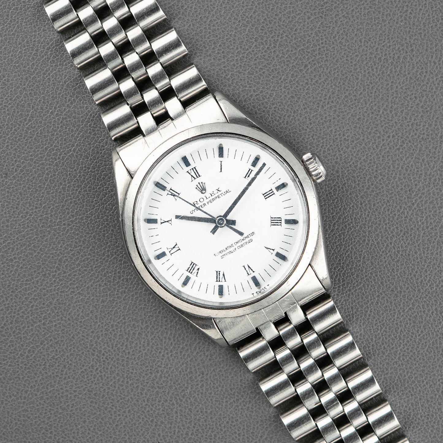 Rolex Oyster Perpetual 1002 Automatic White Roman 34mm