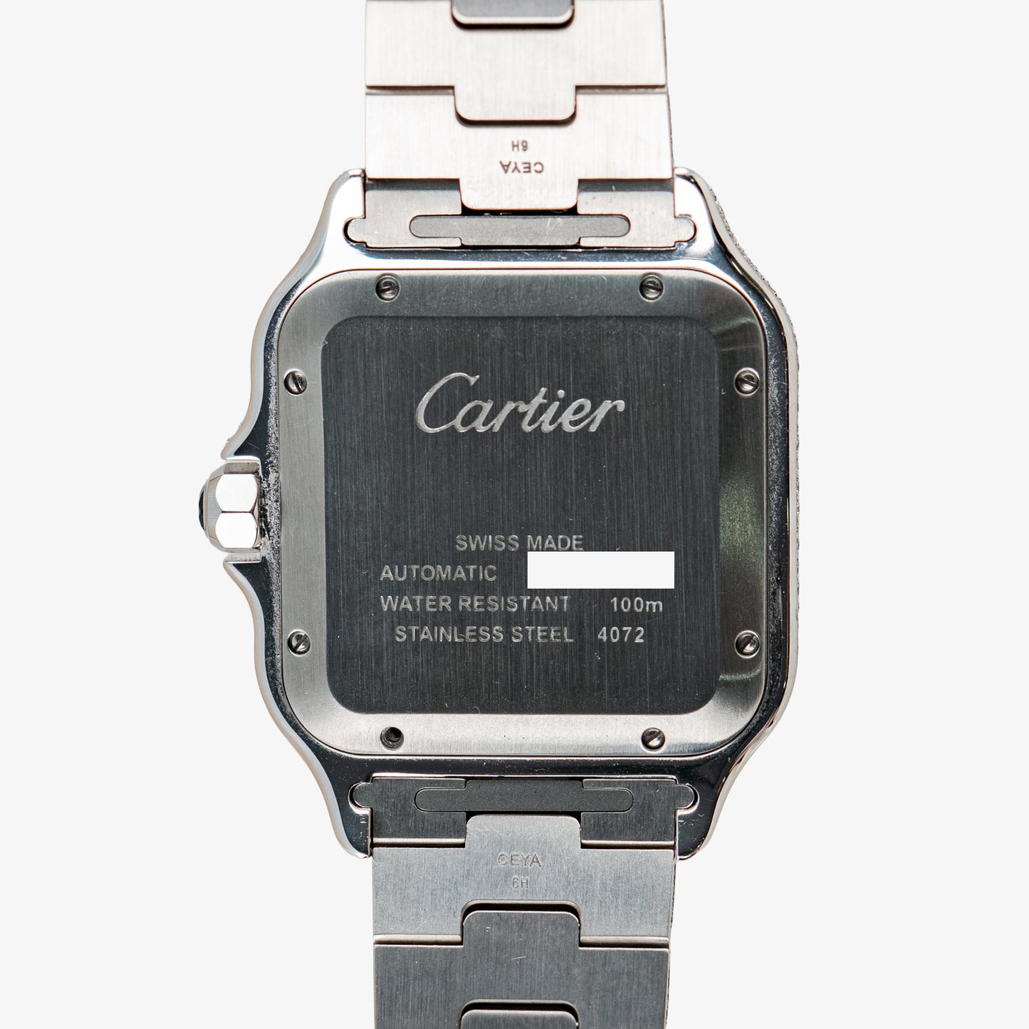 Cartier Santos Large "Iced Out" Automatic Steel 39.8mm