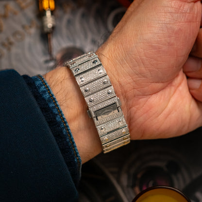 Cartier Santos Large "Iced Out" Automatic Steel 39.8mm