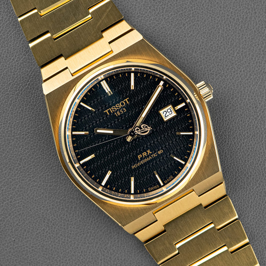 Tissot PRX Automatic Yellow Gold PVD Black Dial 40mm