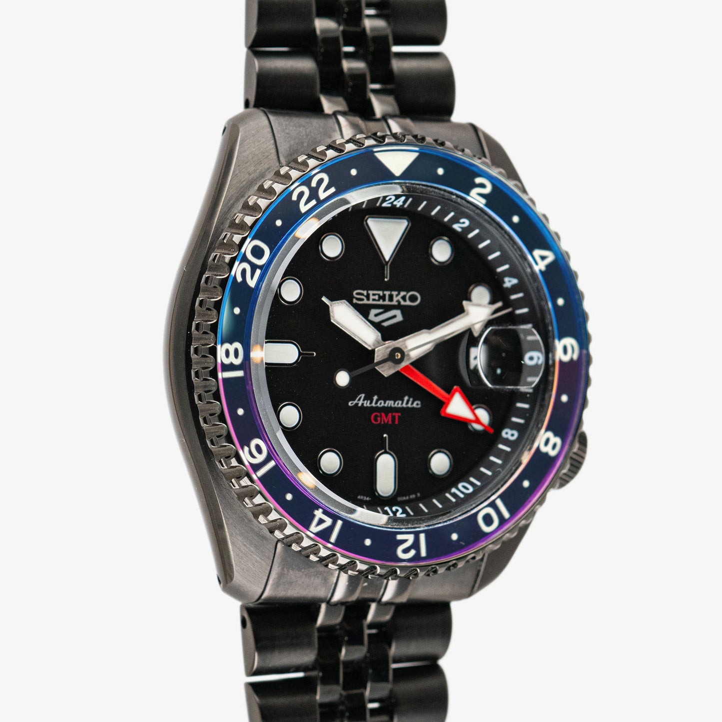 Seiko 5 Sports GMT Automatic Black PVD Pepsi 42.5mm