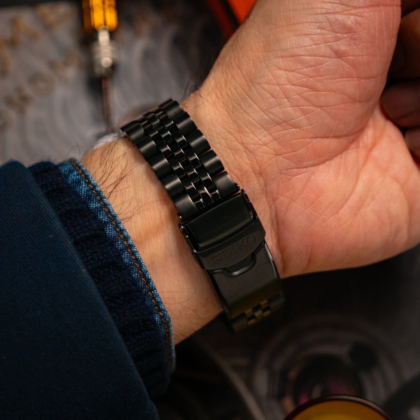 Seiko 5 Sports GMT Automatic Black PVD Pepsi 42.5mm