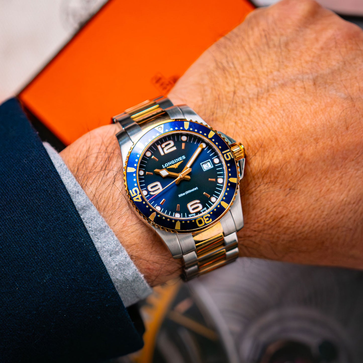 Longines HydroConquest Quartz Two-Tone Blue 41mm