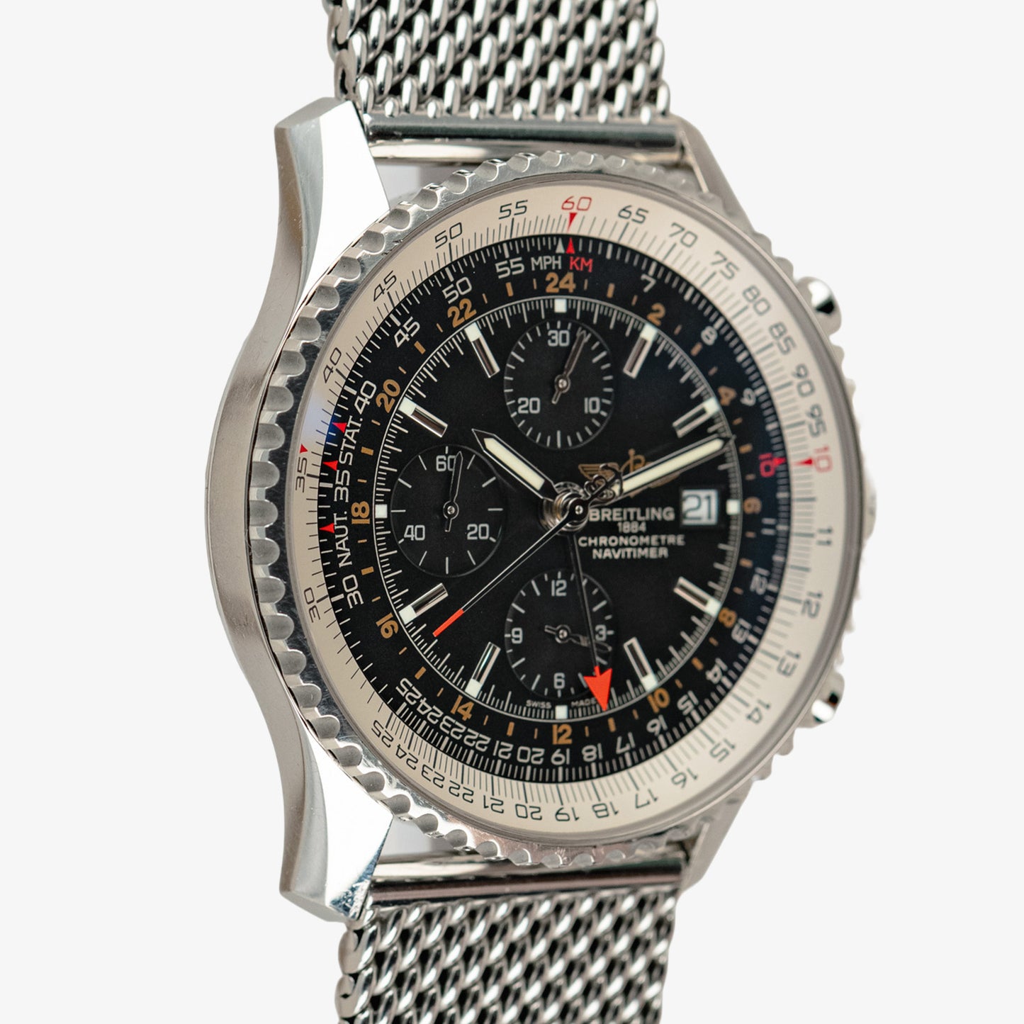 Breitling Navitimer World Steel Automatic Black Dial 46mm