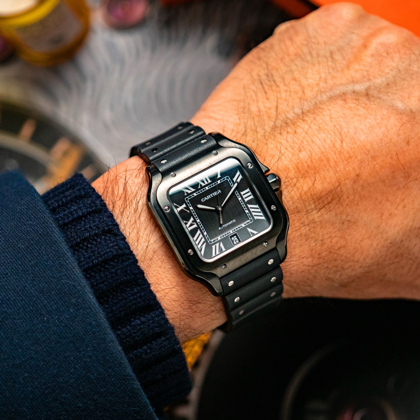 Cartier Santos de Cartier Automatic Large Black ADLC 39.8mm