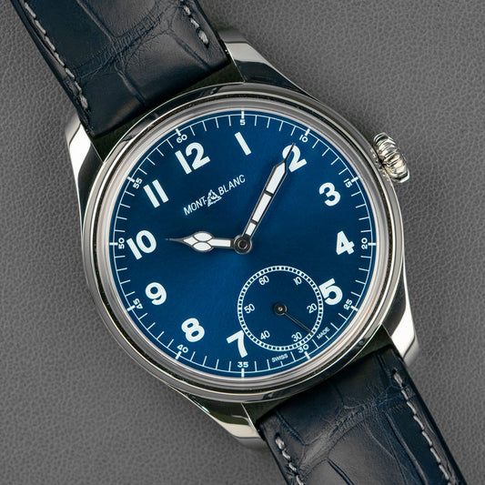 Montblanc 1858 Manual Wind 113702 Blue Dial 44mm