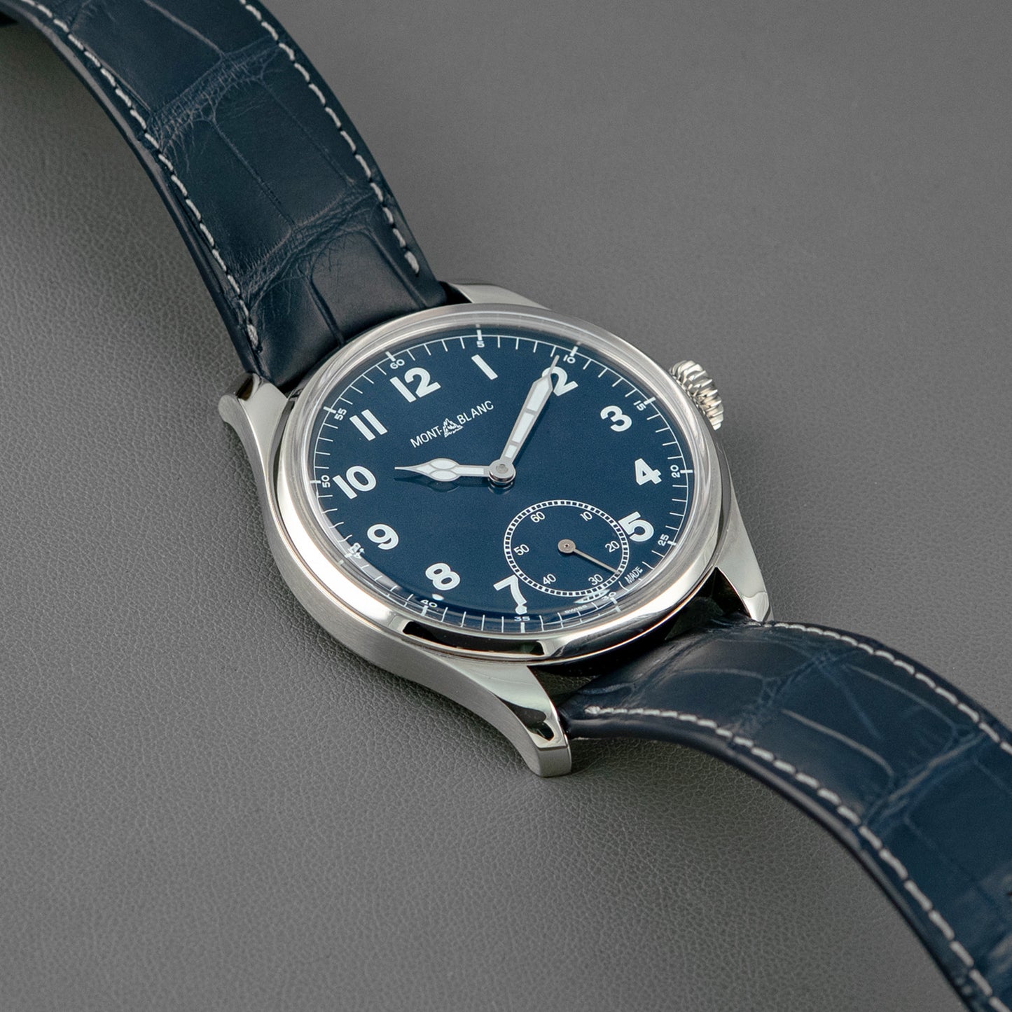 Montblanc 1858 Manual Wind 113702 Blue Dial 44mm
