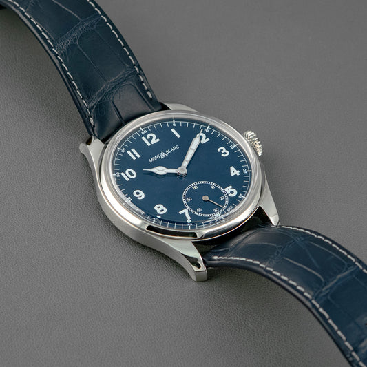 Montblanc 1858 Manual Wind 113702 Blue Dial 44mm