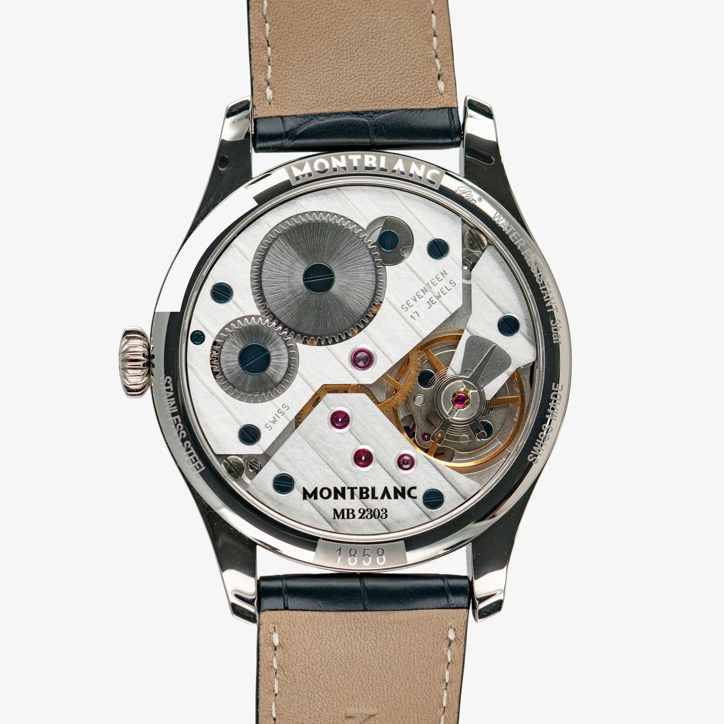 Montblanc 1858 Manual Wind 113702 Blue Dial 44mm