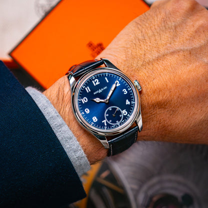 Montblanc 1858 Manual Wind 113702 Blue Dial 44mm