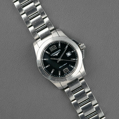 Longines Conquest Quartz Black Dial 29.5mm