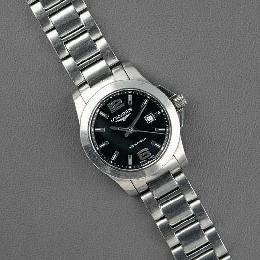 Longines Conquest Quartz Black Dial 29.5mm