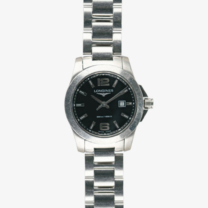 Longines Conquest Quartz Black Dial 29.5mm