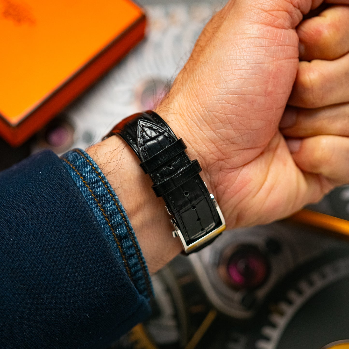 Seiko Automatic Power Reserve Retrograde Black 40.5mm