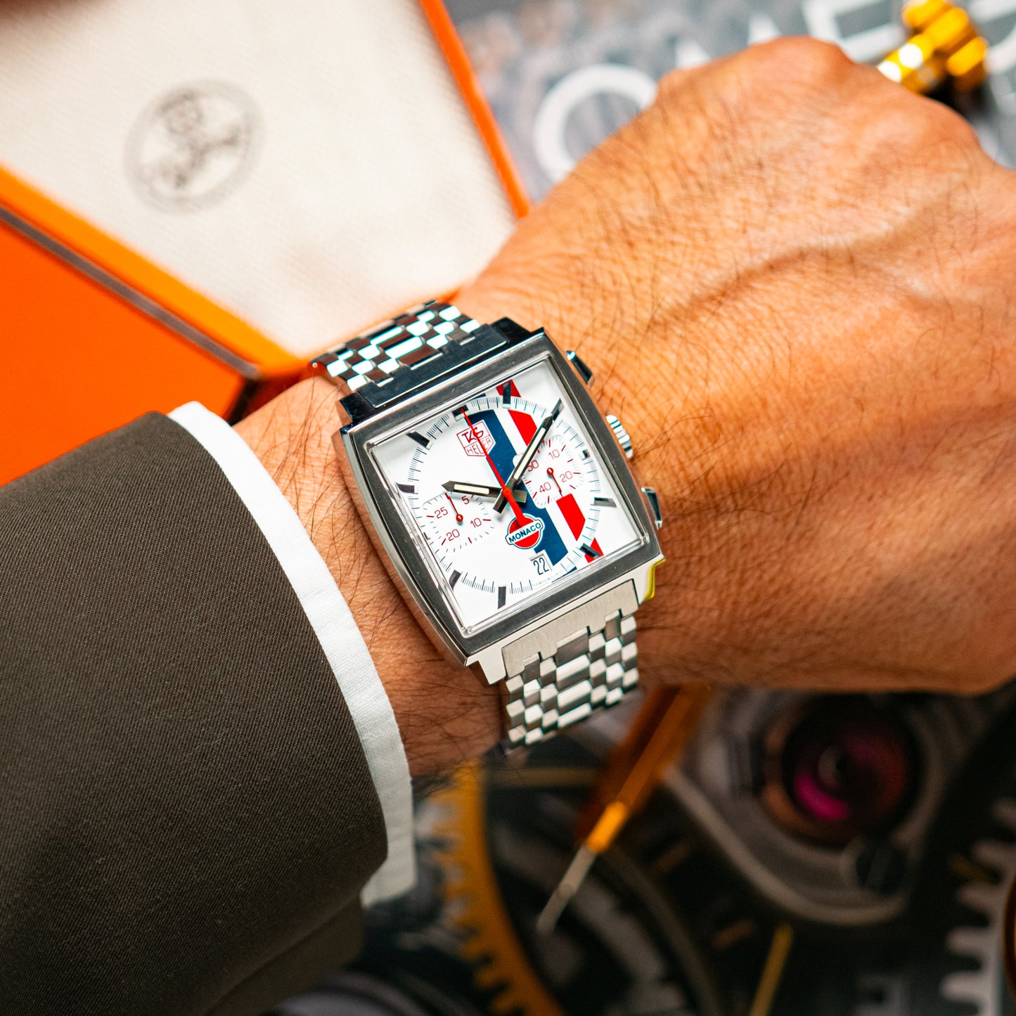 TAG Heuer Monaco Vintage White Racing Dial 38mm