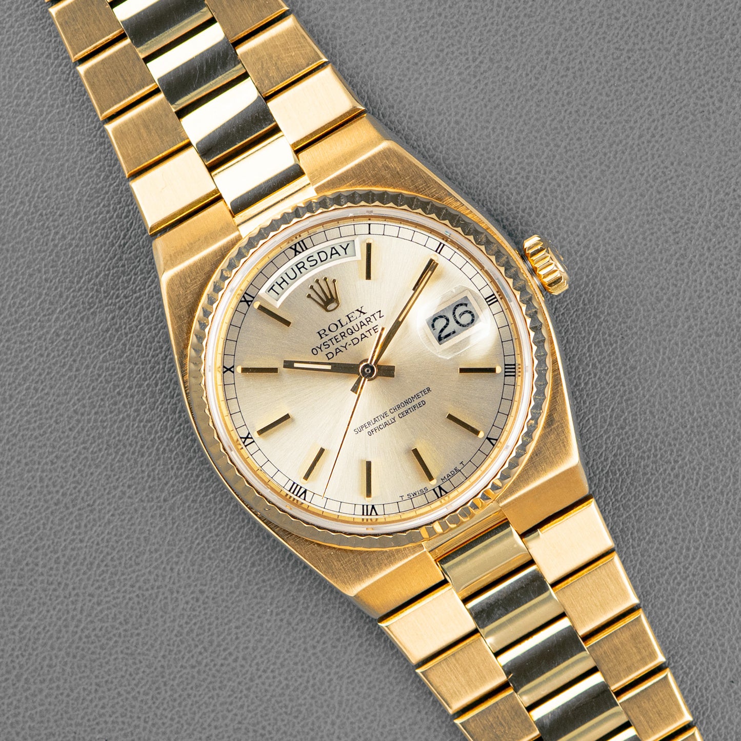 Rolex Day-Date 19018 Oysterquartz Yellow Gold 36mm