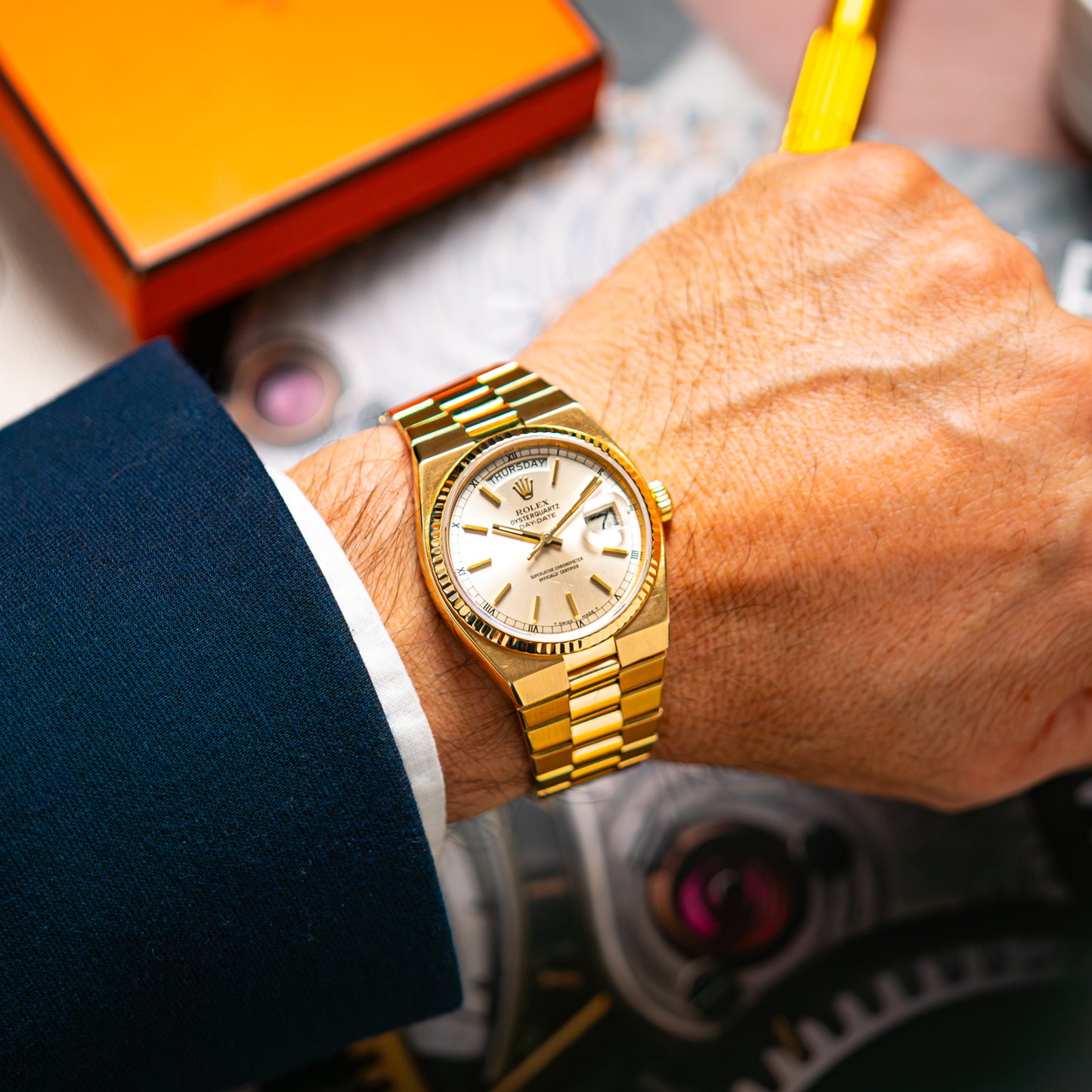 Rolex Day-Date 19018 Oysterquartz Yellow Gold 36mm