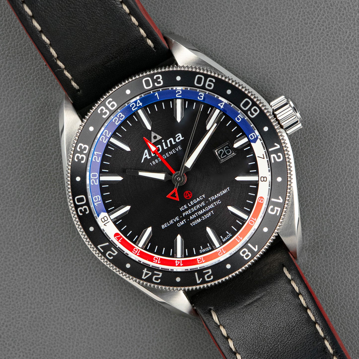 Alpina Ice Legacy Automatic GMT Black Dial 42mm