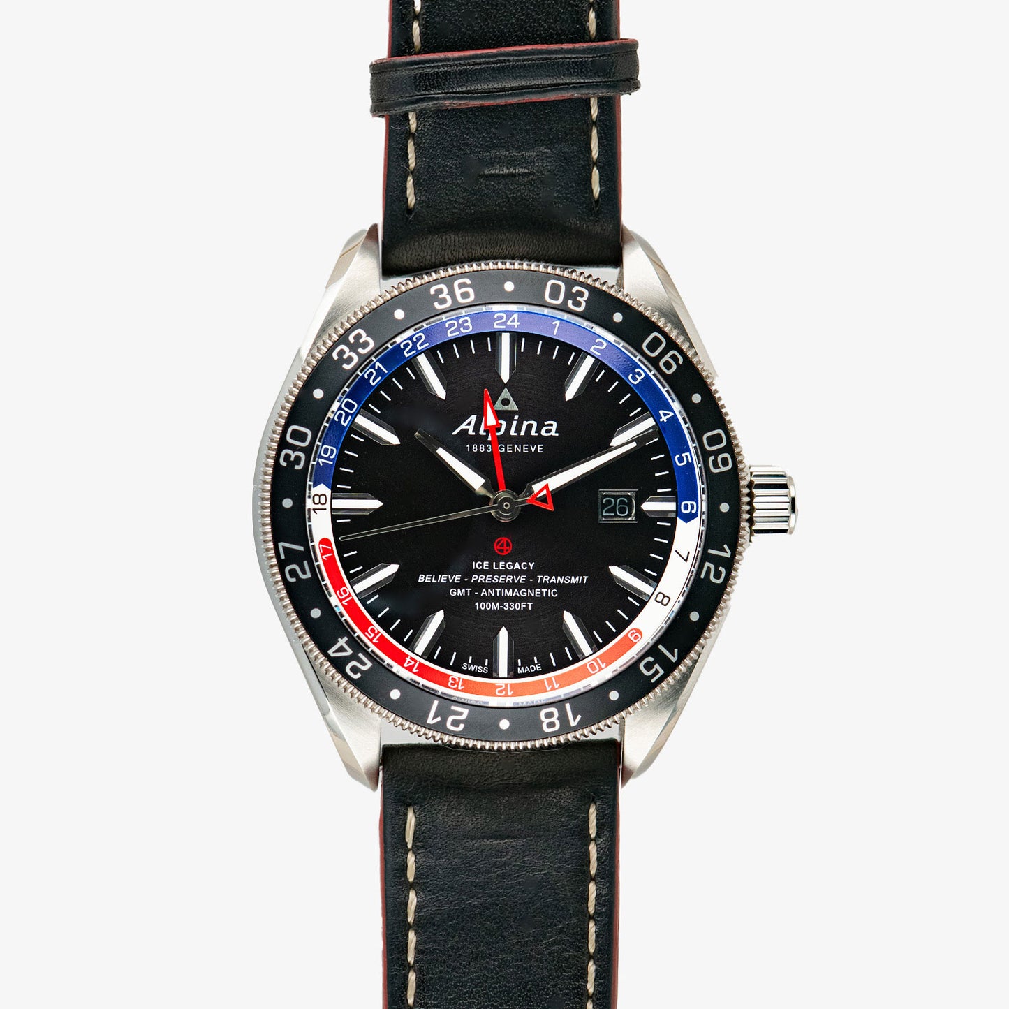 Alpina Ice Legacy Automatic GMT Black Dial 42mm