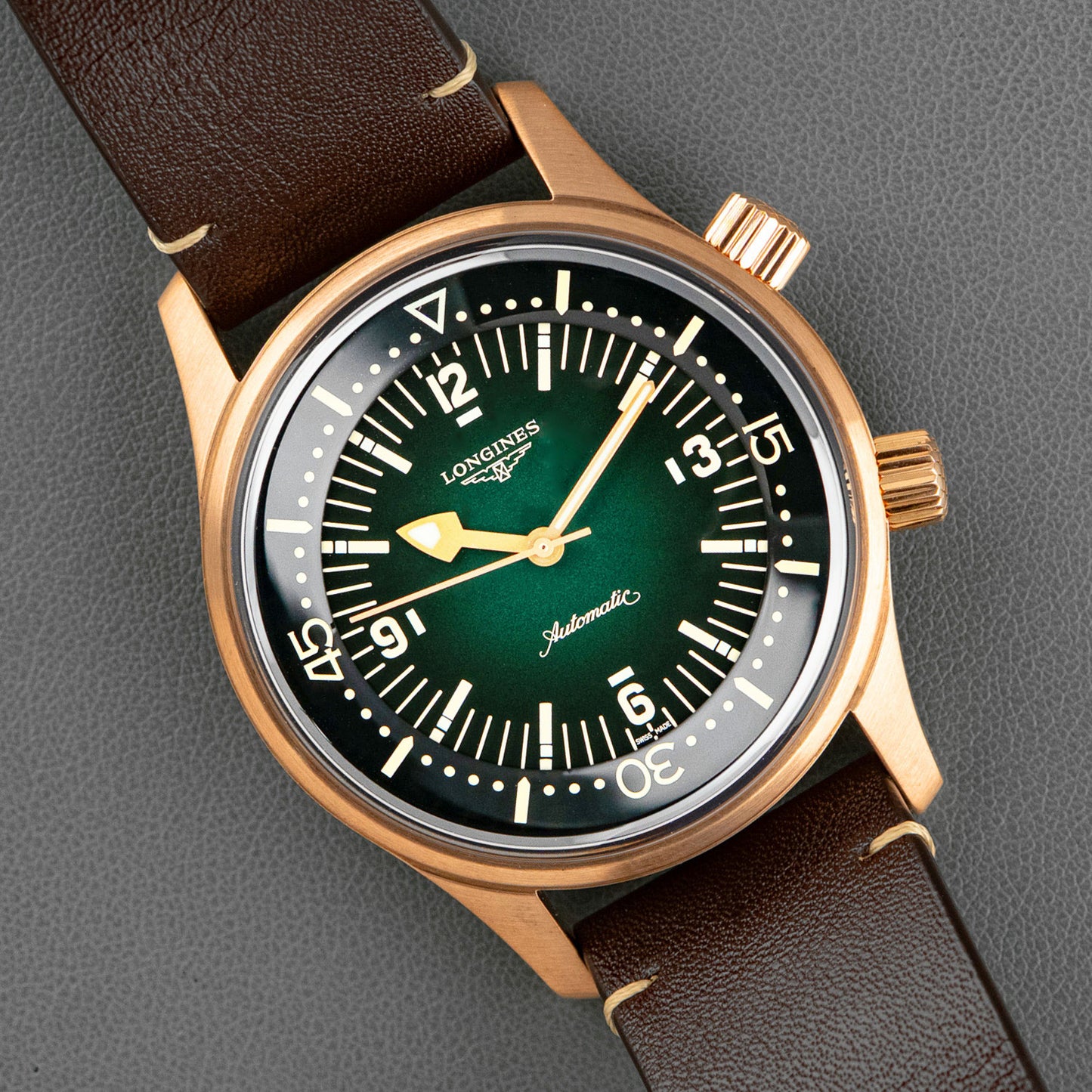 Longines Legend Diver Bronze Green Dial 42mm