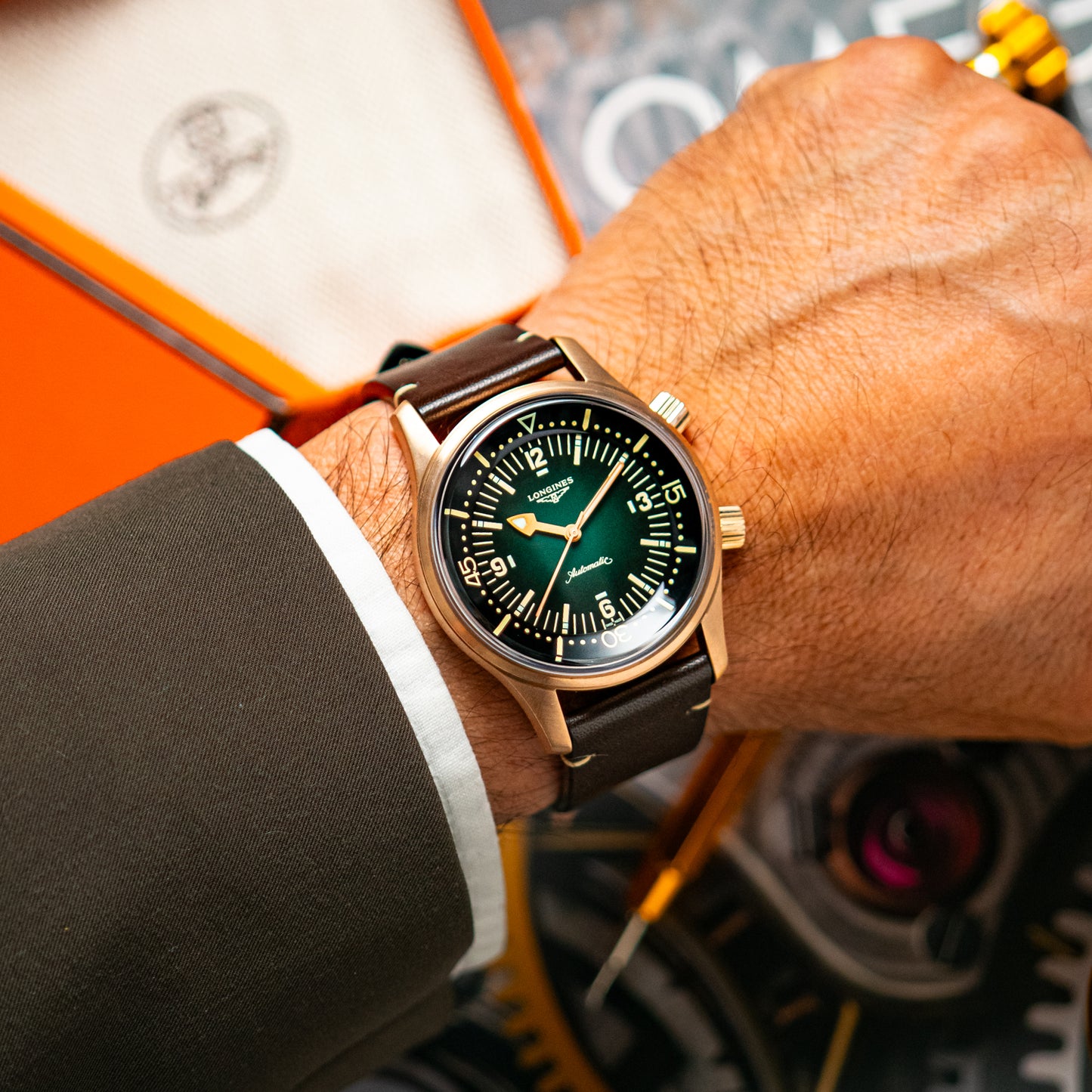 Longines Legend Diver Bronze Green Dial 42mm