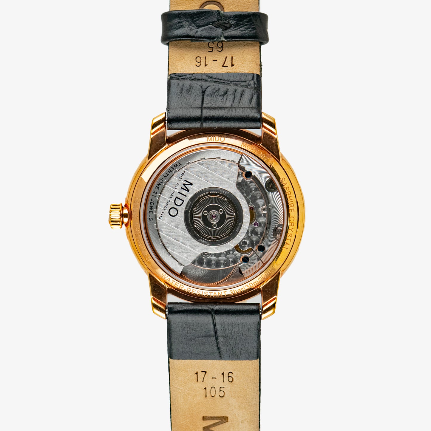 Mido Baroncelli Automatic White Dial Golden PVD 33mm