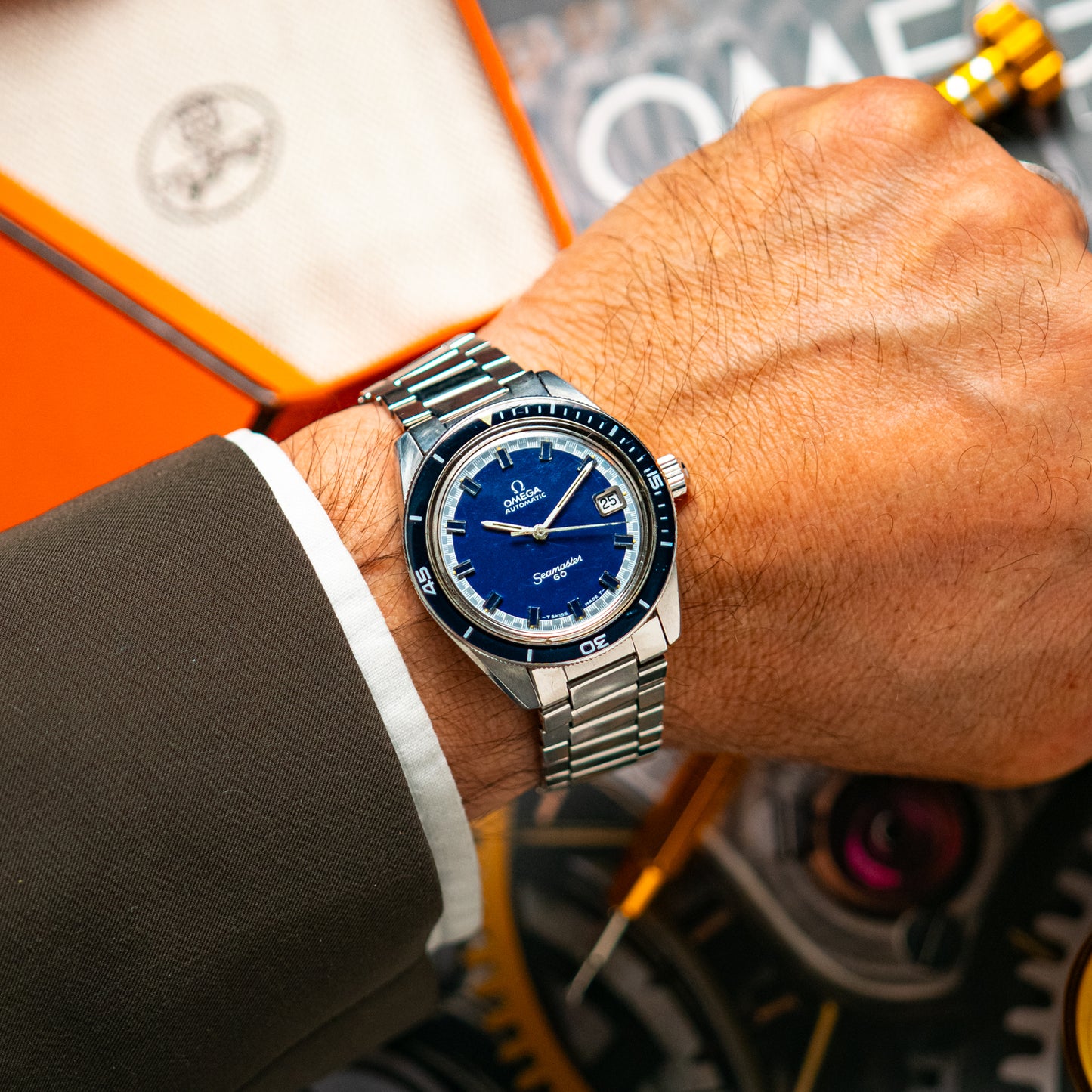 Omega Seamaster 60 Automatic Date Blue Dial 37mm