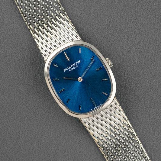 Patek Philippe Golden Ellipse Automatic Blue Dial 33mm