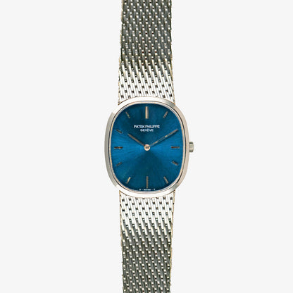 Patek Philippe Golden Ellipse Automatic Blue Dial 33mm