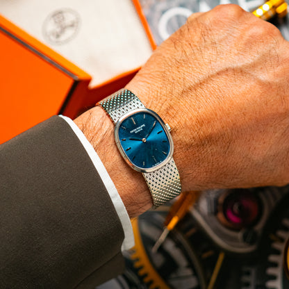 Patek Philippe Golden Ellipse Automatic Blue Dial 33mm