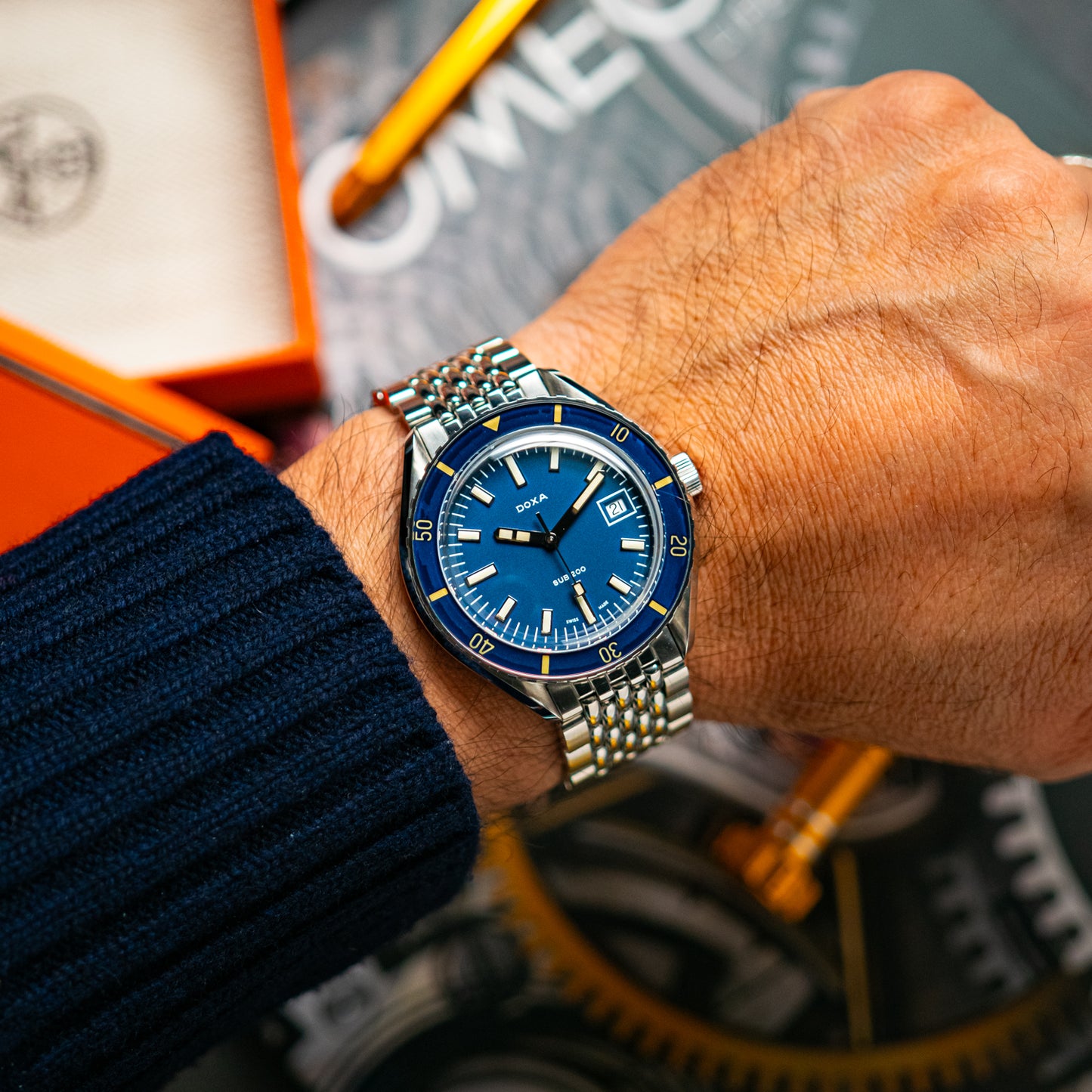 Doxa Caribbean Sub 200 Automatic Blue Dial 42mm