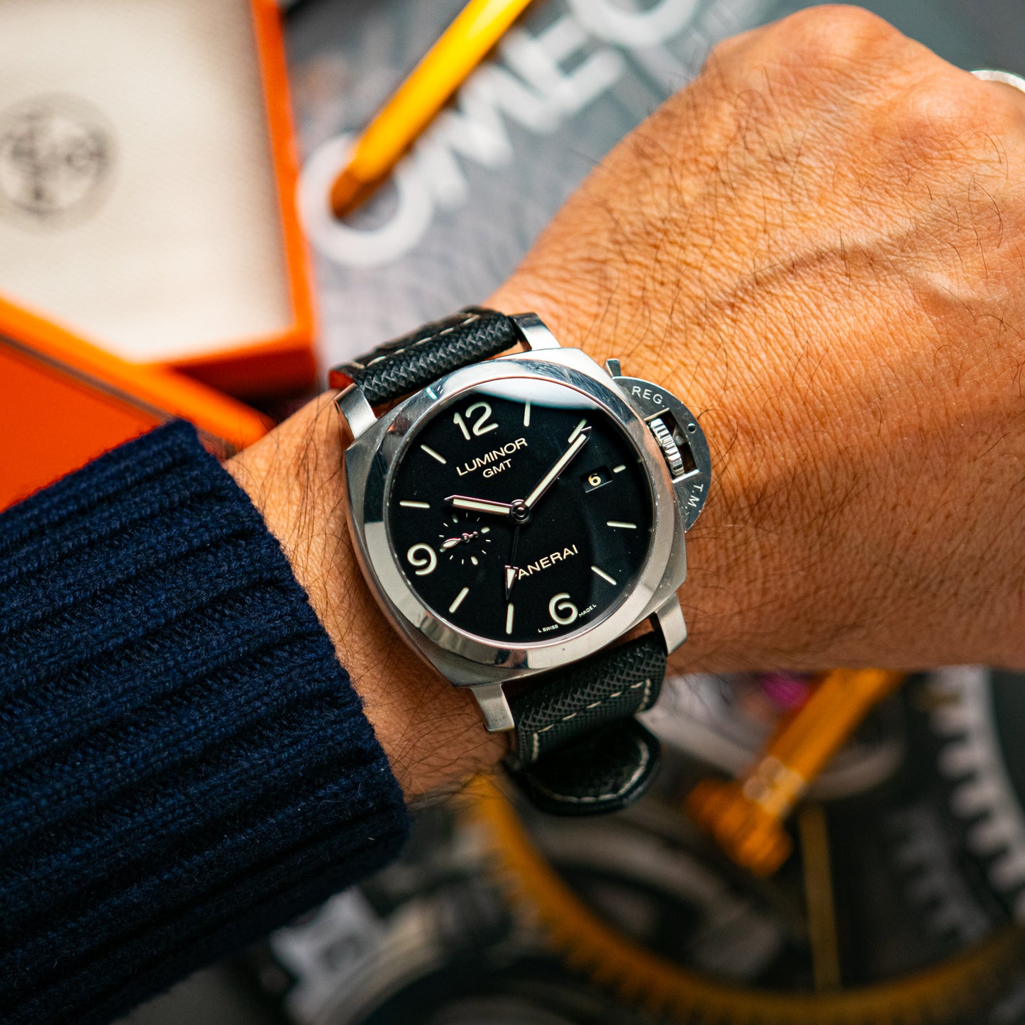 Panerai Luminor 1950 GMT Automatic Black Dial 44mm