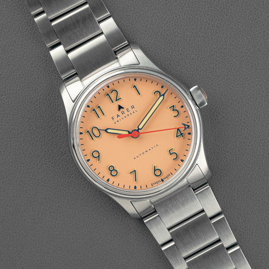 Farer Resolute Sorbet Automatic Peach Dial 36mm