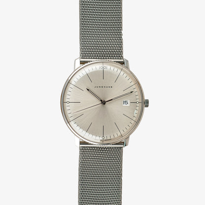 Junghans Max Bill Quartz Date Silver Dial 38mm