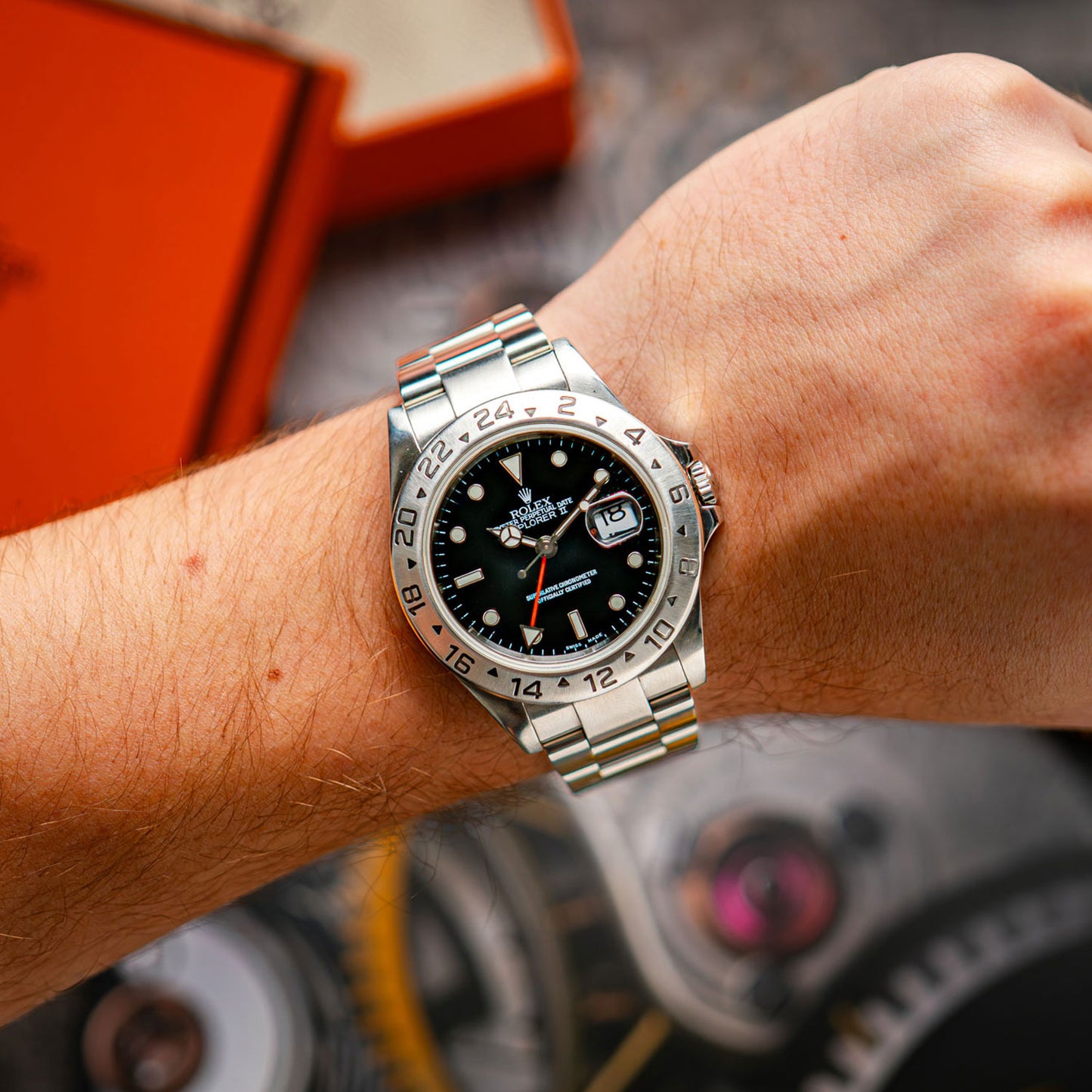Rolex Explorer II 16970 Automatic GMT Black 40mm