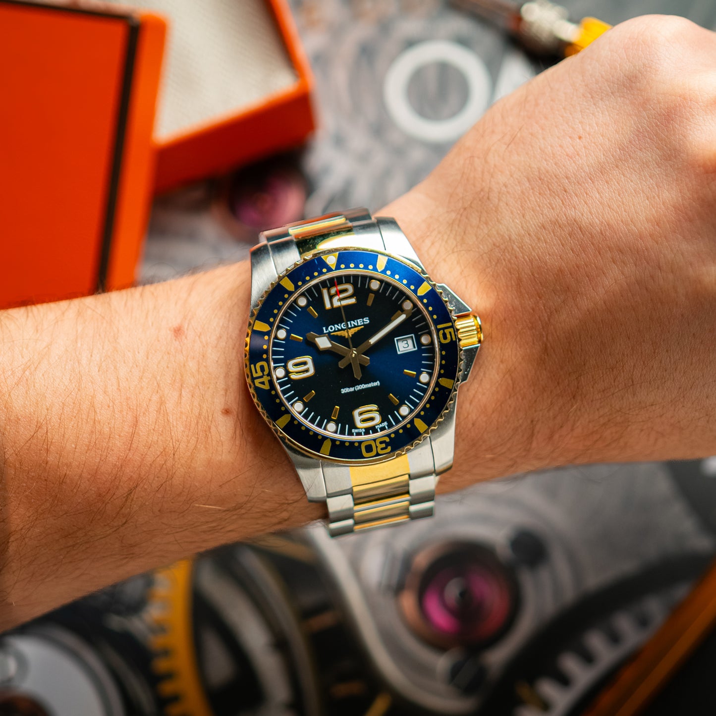 Longines HydroConquest Quartz Blue Dial Two-Tone 41mm