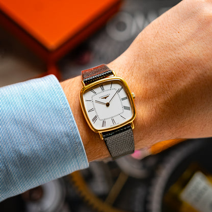 Longines Square Manual Wind Yellow Plated 32mm